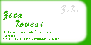 zita kovesi business card